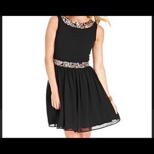 Jodi Kristopher Little Black Jewel Dress